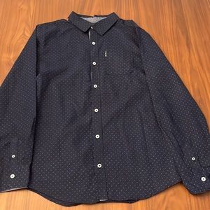 Ben Sherman boys size 14/16 polka dot button down long sleeve.